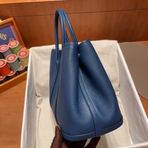 Replica Hermes Garden Party 30cm Ocean Blue 4 Replica Hermes Garden Party 30cm Ocean Blue - high-end fake designer purse