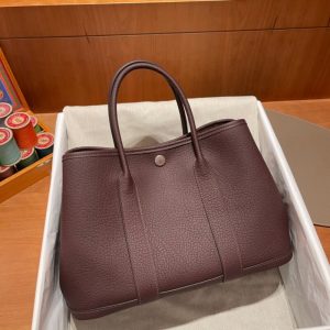 Replica Hermes Garden Party 30cm Saddle Red 1 Replica Hermes Garden Party 30cm Saddle Red - premium-grade designer purse dupe