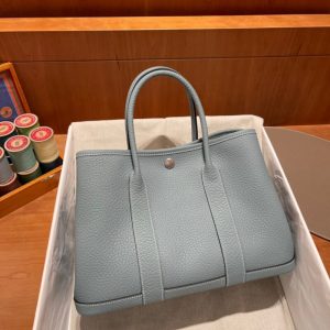 Replica Hermes Garden Party 30cm Azure Ciel 1 Replica Hermes Garden Party 30cm Azure Ciel - premium-grade designer purse dupe