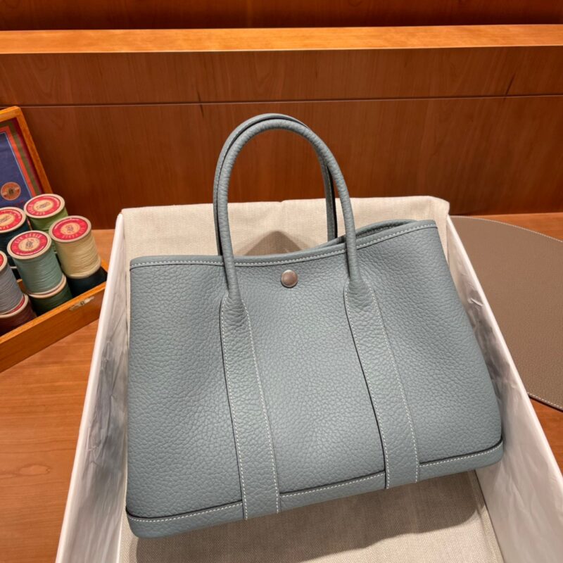 Replica Hermes Garden Party 30cm Azure Ciel 1 Replica Hermes Garden Party 30cm Azure Ciel - premium-grade designer purse dupe