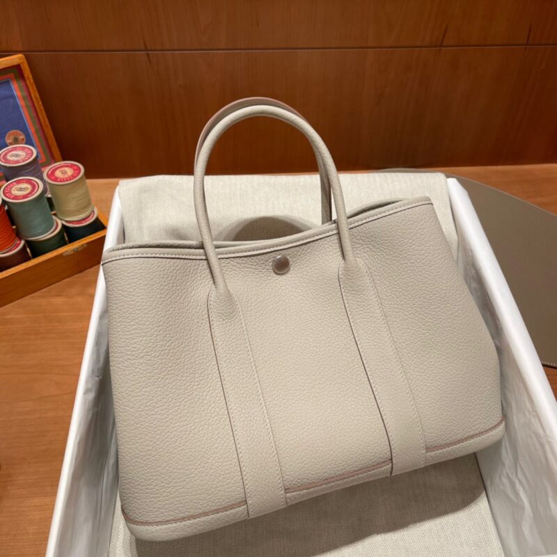 Replica Hermes Garden Party 30cm Clacier White 1 Replica Hermes Garden Party 30cm Clacier White - high-accuracy replica luxury purse