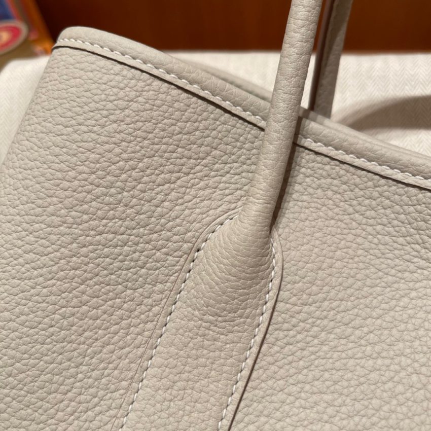 Replica Hermes Garden Party 30cm Clacier White 2 Replica Hermes Garden Party 30cm Clacier White - ultra-realistic fake designer tote