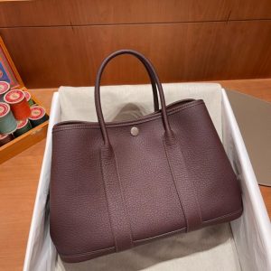 Replica Hermes Garden Party 30cm Saddle Red 4 Replica Hermes Garden Party 30cm Saddle Red - ultra-realistic fake designer tote
