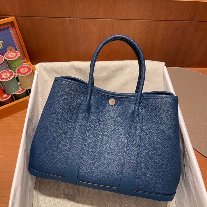 Replica Hermes Garden Party 30cm Ocean Blue 6 Replica Hermes Garden Party 30cm Ocean Blue - high-end fake designer purse