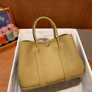 Replica Hermes Garden Party 30cm Cardamon Grey 6 Replica Hermes Garden Party 30cm Cardamon Grey - near-authentic luxury replica handbag