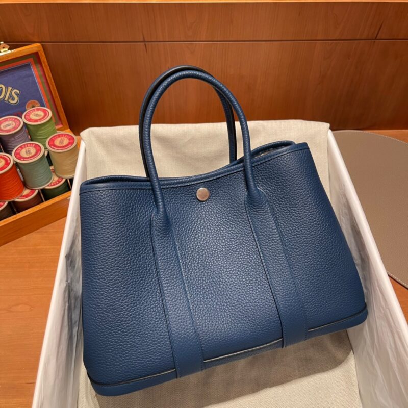 Replica Hermes Garden Party 30cm Ocean Blue 7 Replica Hermes Garden Party 30cm Ocean Blue - near-authentic luxury replica handbag