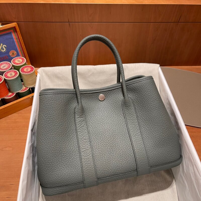 Replica Hermes Garden Party 30cm Vert Amande 1 Replica Hermes Garden Party 30cm Vert Amande - authentic-look luxury purse replica