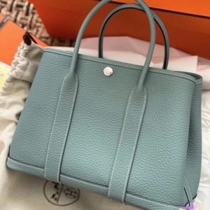 Replica Hermes Garden Party 30cm Azure Ciel 7 Replica Hermes Garden Party 30cm Azure Ciel - best quality luxury bag dupe