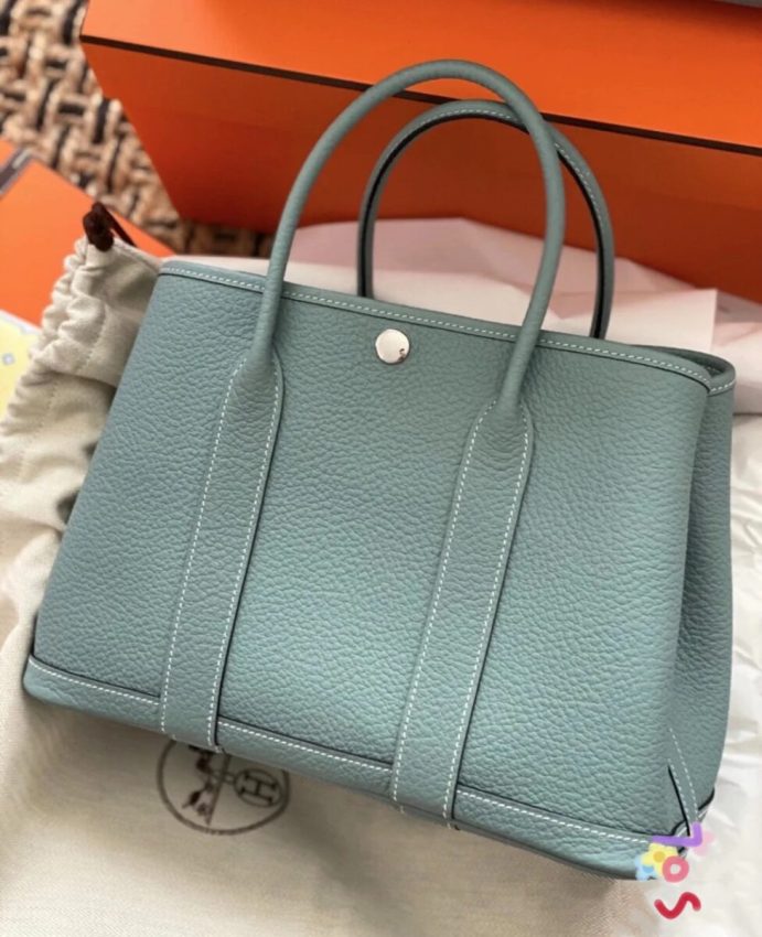 Replica Hermes Garden Party 30cm Azure Ciel 7 Replica Hermes Garden Party 30cm Azure Ciel - best quality luxury bag dupe
