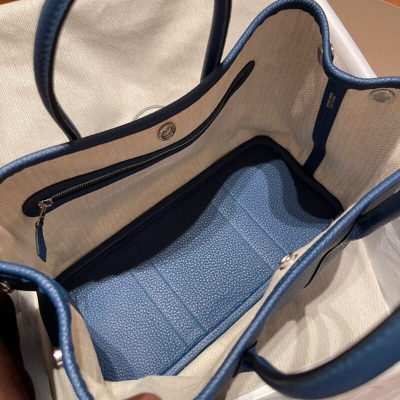 Replica Hermes Garden Party 30cm Ocean Blue 8 Replica Hermes Garden Party 30cm Ocean Blue - premium 1:1 fake handbag model