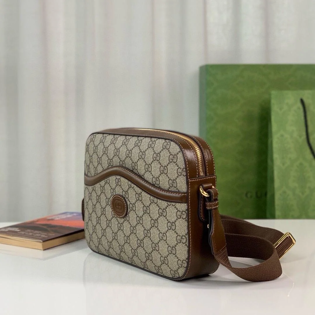 Replica GUCCI MESSENGER BAG WITH INTERLOCKING G - best quality luxury bag dupe