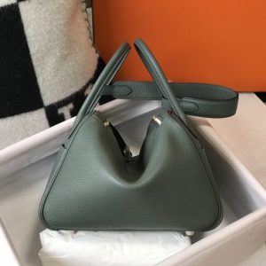 Replica Hermes Lindy Almond Green 9 Replica Hermes Lindy Almond Green - ultra-realistic fake designer tote
