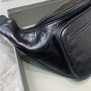 Replica Balenciaga Everyday Bag Patent Black - top-tier luxury replica shoulder bag