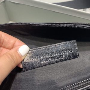 Replica Balenciaga Everyday Bag Patent Black - top-tier luxury replica shoulder bag