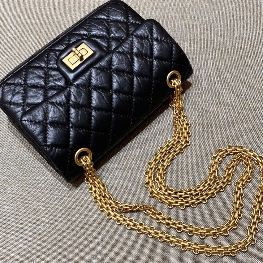 Replica CHANEL 2.55 Mini Bag Black 2 Replica CHANEL 2.55 Mini Bag Black - top-tier luxury replica shoulder bag