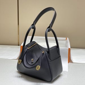 Replica Hermes Lindy Black 6 Replica Hermes Lindy Black - authentic-look luxury purse replica