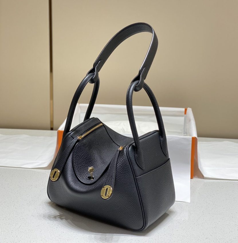 Replica Hermes Lindy Black 6 Replica Hermes Lindy Black - authentic-look luxury purse replica