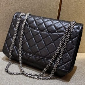Replica CHANEL 2.55 Bag Black Silver 4 Replica CHANEL 2.55 Bag Black Silver - elite superclone designer purse