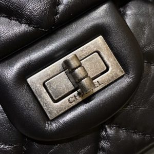 Replica CHANEL 2.55 Bag Black Silver 2 Replica CHANEL 2.55 Bag Black Silver - ultra-realistic fake designer tote
