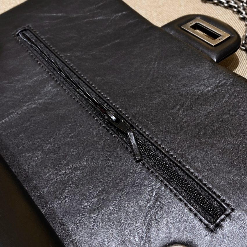 Replica CHANEL 2.55 Bag Black Silver 6 Replica CHANEL 2.55 Bag Black Silver - authentic-look luxury purse replica