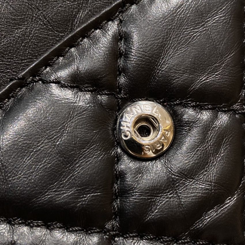 Replica CHANEL 2.55 Bag Black Silver 8 Replica CHANEL 2.55 Bag Black Silver - 1:1 designer replica handbag