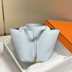 Replica Hermes Picotin Lock Holy Grail Blue 3 Replica Hermes Picotin Lock Holy Grail Blue - authentic-look luxury purse replica