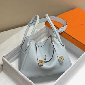 Replica Hermes Lindy Grail Blue 1 Replica Hermes Lindy Grail Blue - authentic-look luxury purse replica