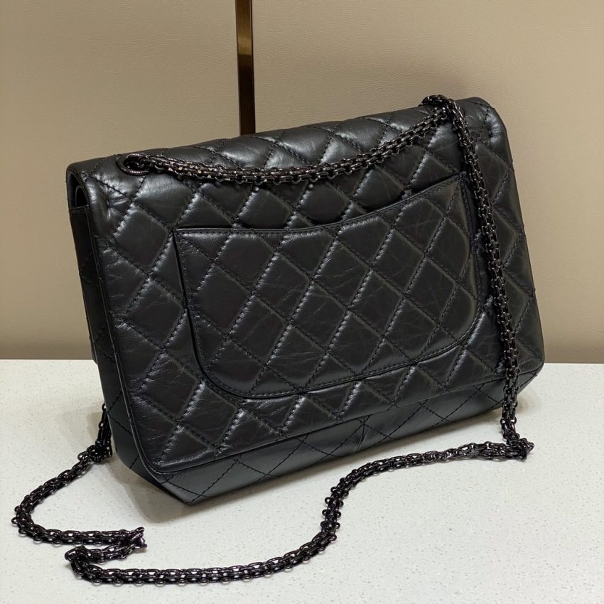 Replica CHANEL 2.55 Bag Large Black 2 Replica CHANEL 2.55 Bag Large Black - premium-grade designer purse dupe