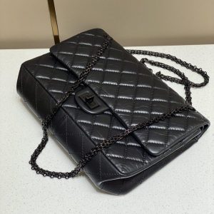 Replica CHANEL 2.55 Bag Large Black 3 Replica CHANEL 2.55 Bag Large Black - premium-grade designer purse dupe