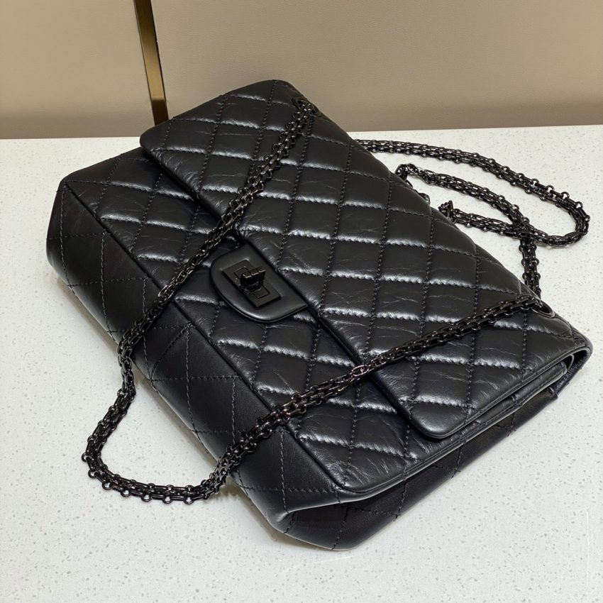 Replica CHANEL 2.55 Bag Large Black 3 Replica CHANEL 2.55 Bag Large Black - premium-grade designer purse dupe