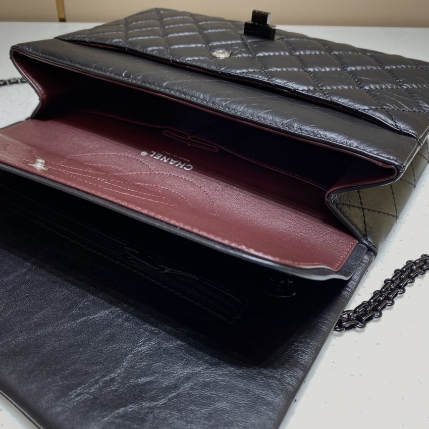 Replica CHANEL 2.55 Bag Large Black 8 Replica CHANEL 2.55 Bag Large Black - best quality luxury bag dupe