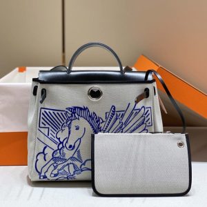 Replica Hermes Herbag 31cm Blue Horse 6 Replica Hermes Herbag 31cm Blue Horse - authentic-look luxury purse replica