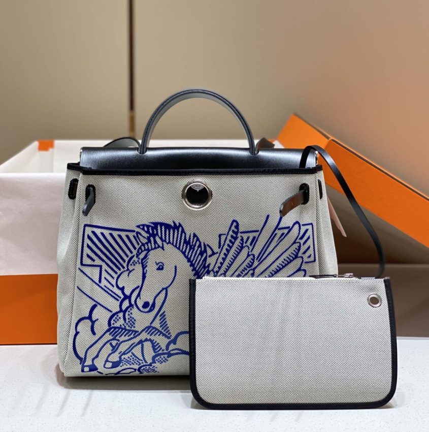 Replica Hermes Herbag 31cm Blue Horse 6 Replica Hermes Herbag 31cm Blue Horse - authentic-look luxury purse replica