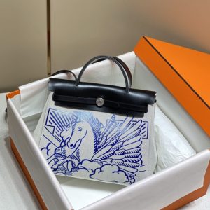 Replica Hermes Herbag 31cm Blue Horse 1 Replica Hermes Herbag 31cm Blue Horse - best quality luxury bag dupe