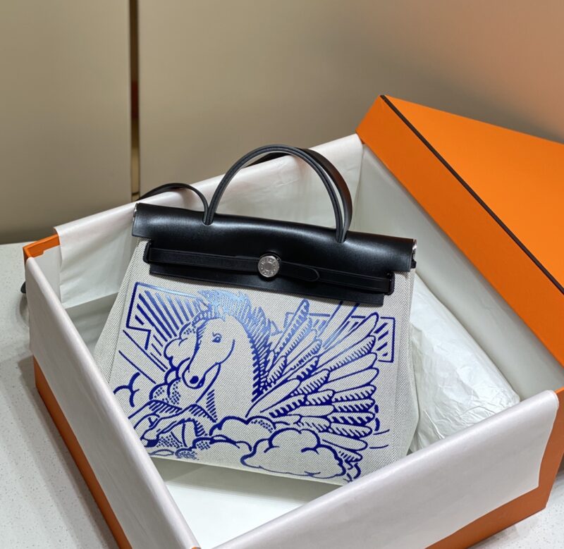 Replica Hermes Herbag 31cm Blue Horse 1 Replica Hermes Herbag 31cm Blue Horse - best quality luxury bag dupe