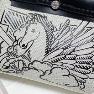 Replica Hermes Herbag 31cm Black Horse 2 Replica Hermes Herbag 31cm Black Horse - near-authentic luxury replica handbag