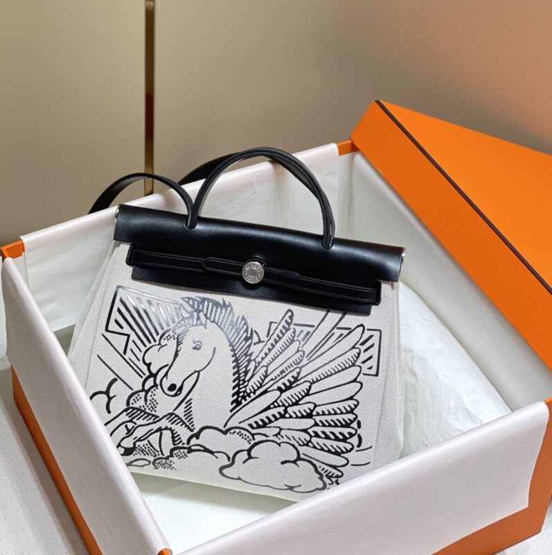 Replica Hermes Herbag 31cm Black Horse 1 Replica Hermes Herbag 31cm Black Horse - top-rated replica designer bag