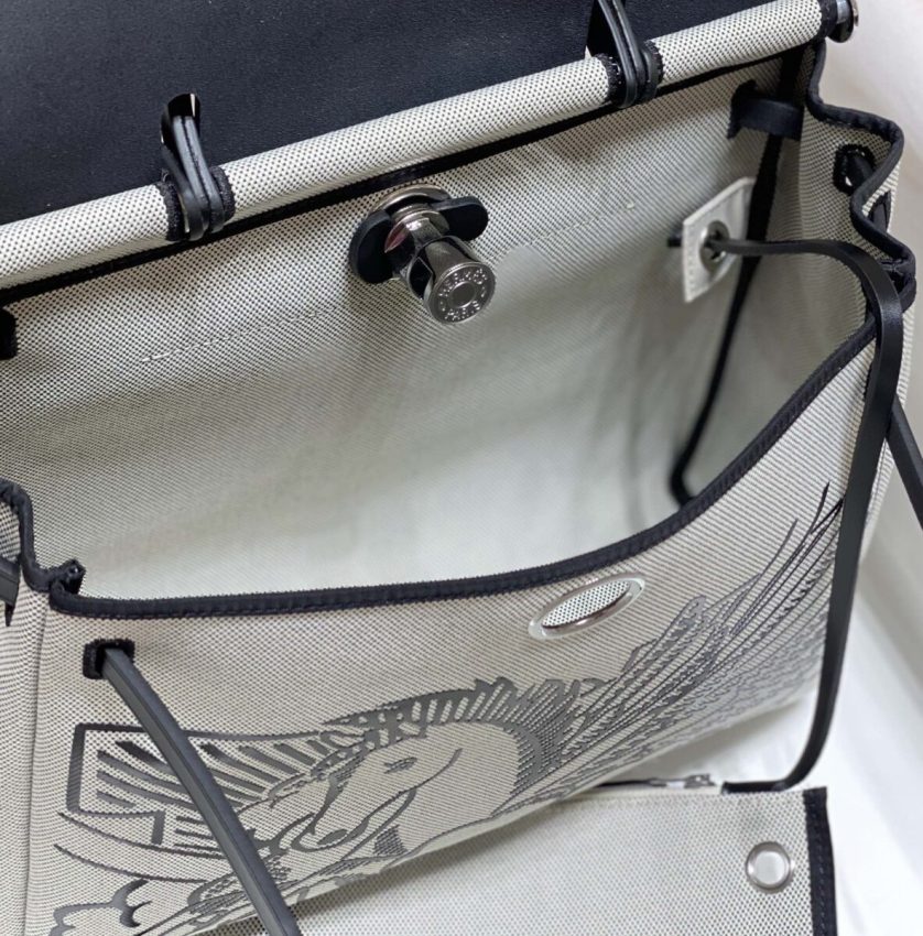 Replica Hermes Herbag 31cm Black Horse 4 Replica Hermes Herbag 31cm Black Horse - best-selling designer handbag dupe