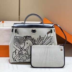 Replica Hermes Herbag 31cm Black Horse 6 Replica Hermes Herbag 31cm Black Horse - high-accuracy replica luxury purse