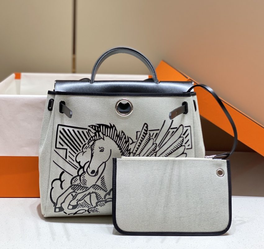 Replica Hermes Herbag 31cm Black Horse 6 Replica Hermes Herbag 31cm Black Horse - high-accuracy replica luxury purse