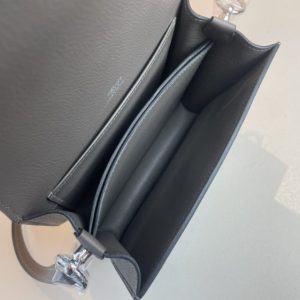 Replica Hermes Sac Roulis Grey 2 Replica Hermes Sac Roulis Grey - near-authentic luxury replica handbag