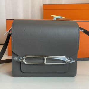 Replica Hermes Sac Roulis Grey 1 Replica Hermes Sac Roulis Grey - high-accuracy replica luxury purse