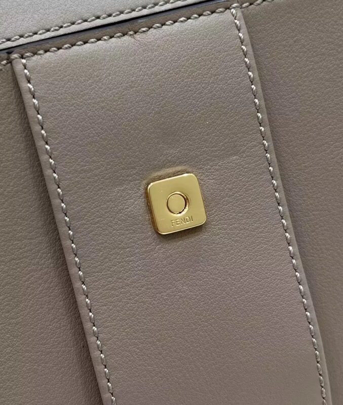 Replica Fendi Peekaboo With Patch Pocket Beige 3 Replica Fendi Peekaboo With Patch Pocket Beige - 1:1 designer replica handbag