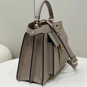 Replica Fendi Peekaboo With Patch Pocket Beige 5 Replica Fendi Peekaboo With Patch Pocket Beige - top-rated replica designer bag