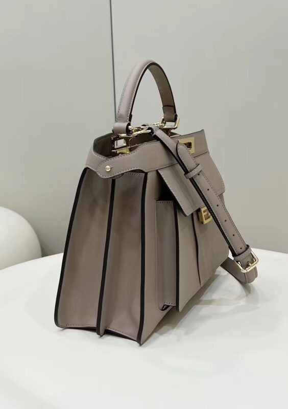 Replica Fendi Peekaboo With Patch Pocket Beige 5 Replica Fendi Peekaboo With Patch Pocket Beige - top-rated replica designer bag