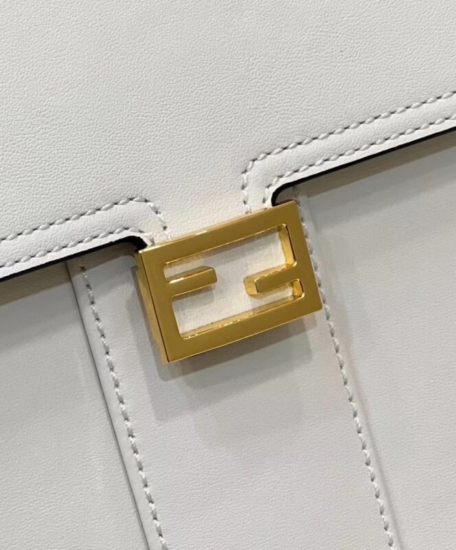 Replica Fendi Peekaboo With Patch Pocket White 6 Replica Fendi Peekaboo With Patch Pocket White - authentic-look luxury purse replica