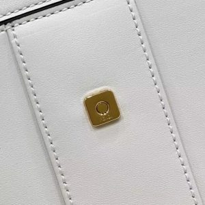 Replica Fendi Peekaboo With Patch Pocket White 2 Replica Fendi Peekaboo With Patch Pocket White - high-end fake designer purse