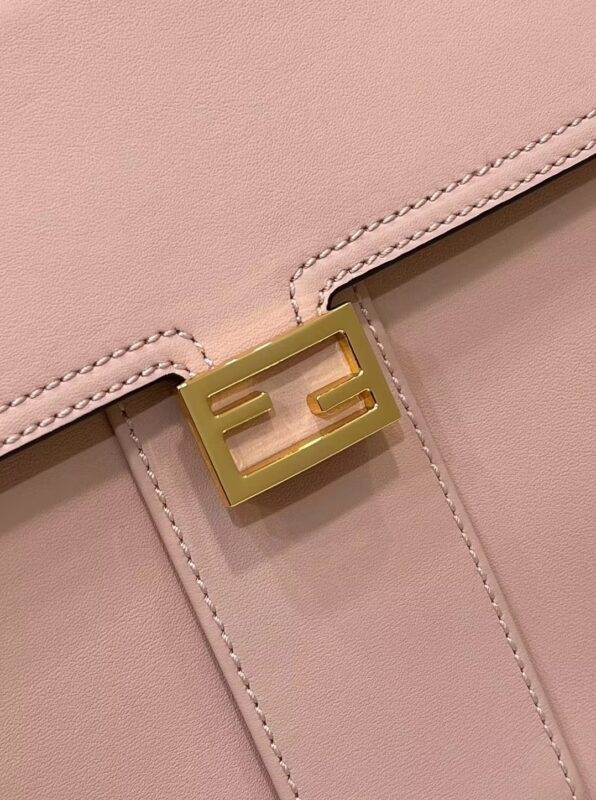Replica Fendi Peekaboo With Patch Pocket Pink 2 Replica Fendi Peekaboo With Patch Pocket Pink - realistic designer-inspired fake bag