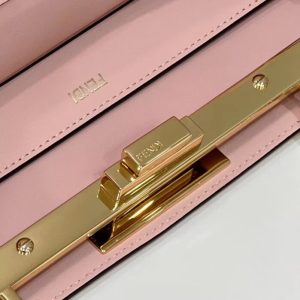 Replica Fendi Peekaboo With Patch Pocket Pink 3 Replica Fendi Peekaboo With Patch Pocket Pink - 1:1 designer replica handbag
