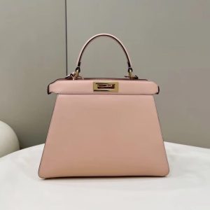 Replica Fendi Peekaboo With Patch Pocket Pink 5 Replica Fendi Peekaboo With Patch Pocket Pink - high-accuracy replica luxury purse